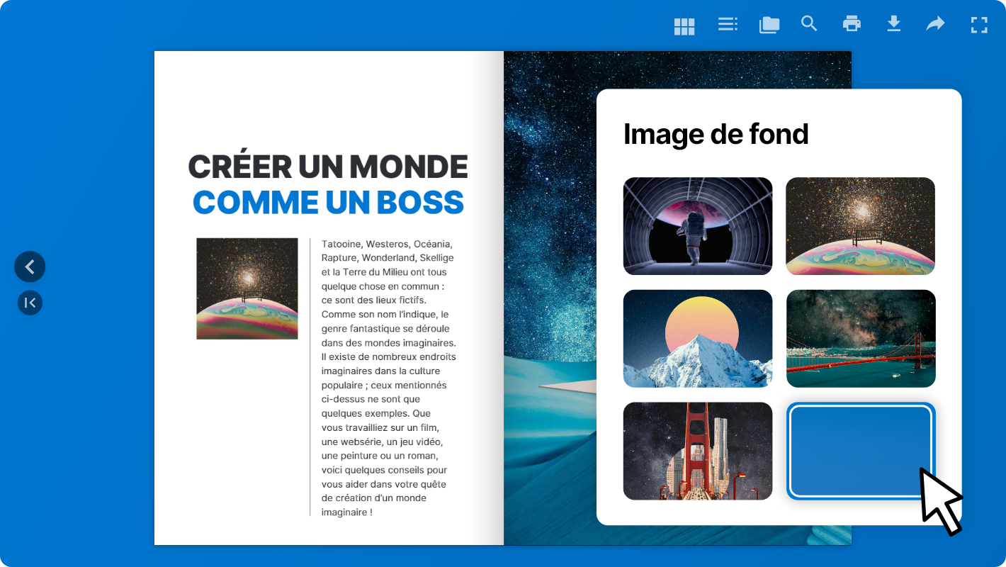 Personnalisez la liseuse