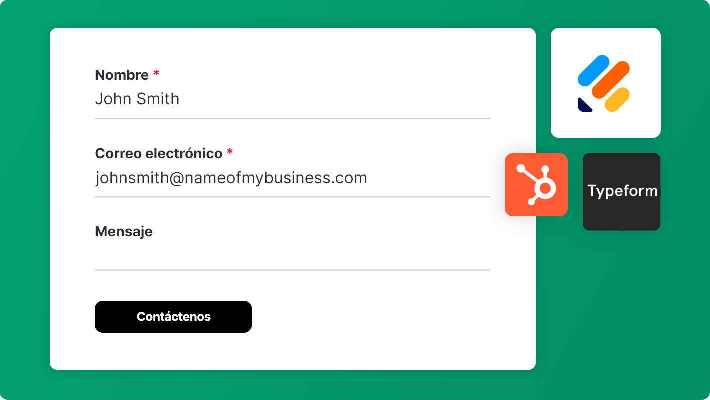 Integre formularios de contacto