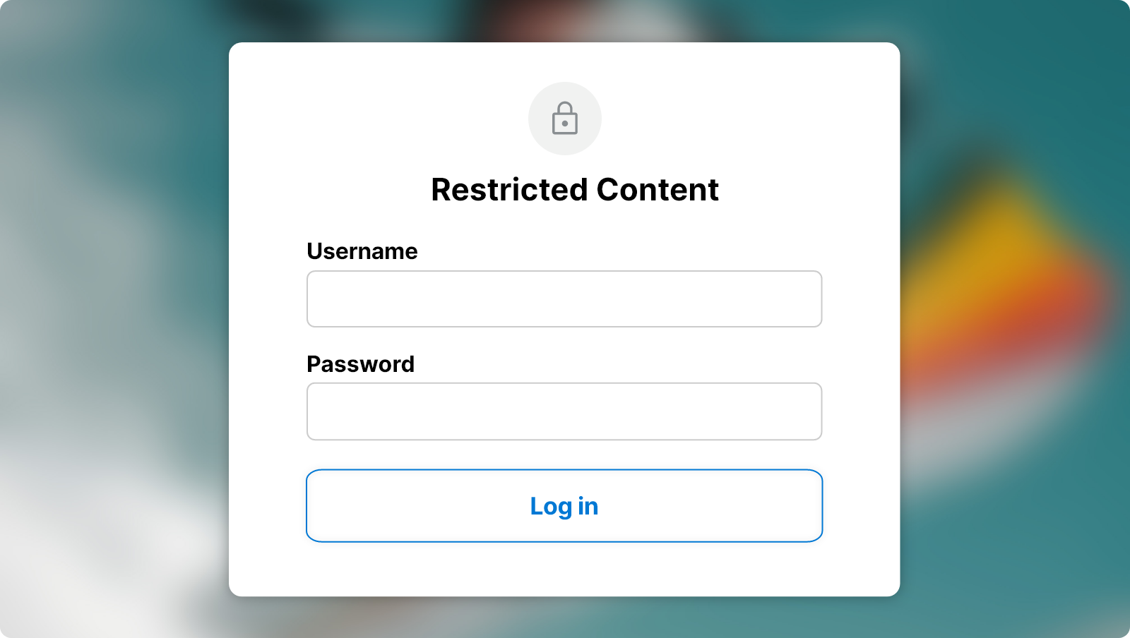 Restricted content