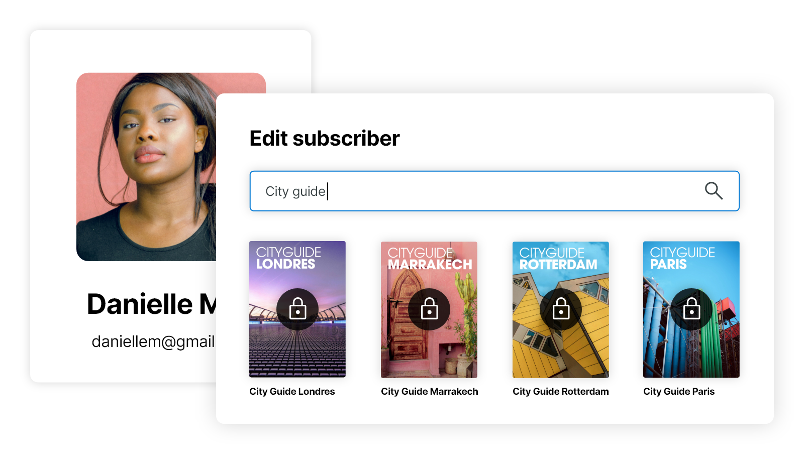 Easily manage your subscribers' access rights